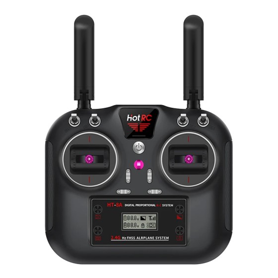 NEW Hotrc HT-8A Transmitter 2.4G 8CH RC FHSS & 8CH Receiver With Box for FPV Toy Rc Airplane for RC FPV Racing Freestyle DIY